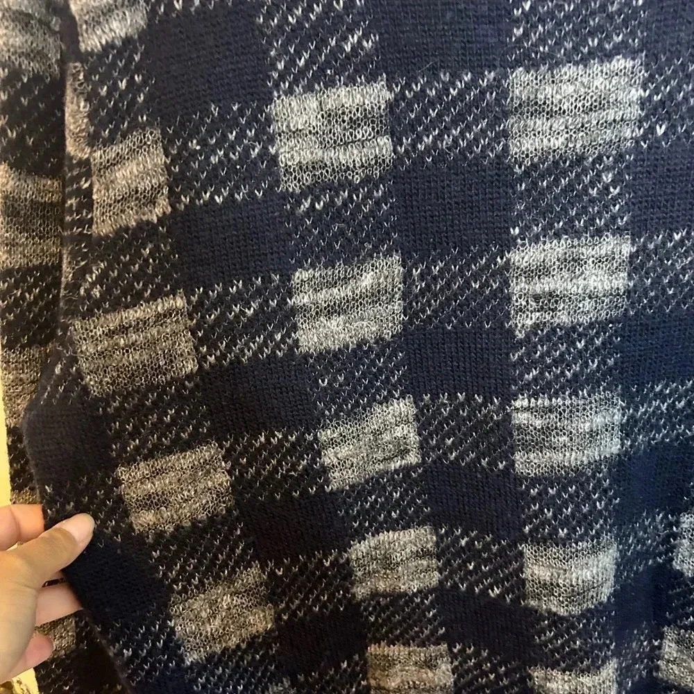 J.Crew Checkered Wool Grandpa Sweater
